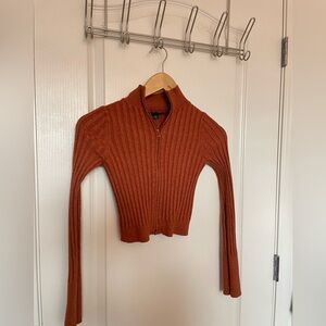 Wild Fable Women’s Rust Orange Women's Ribbed Sweater